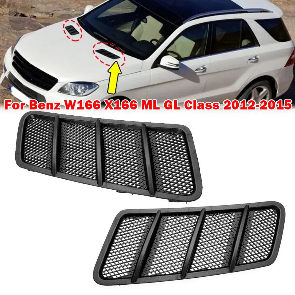 For Mercedes Benz W166 GL GL350 GL450 GL550 AMG ML350 ML550 2012-2015 Car Front Hood Vent Grille Air Flow Intake Hood Decoration
