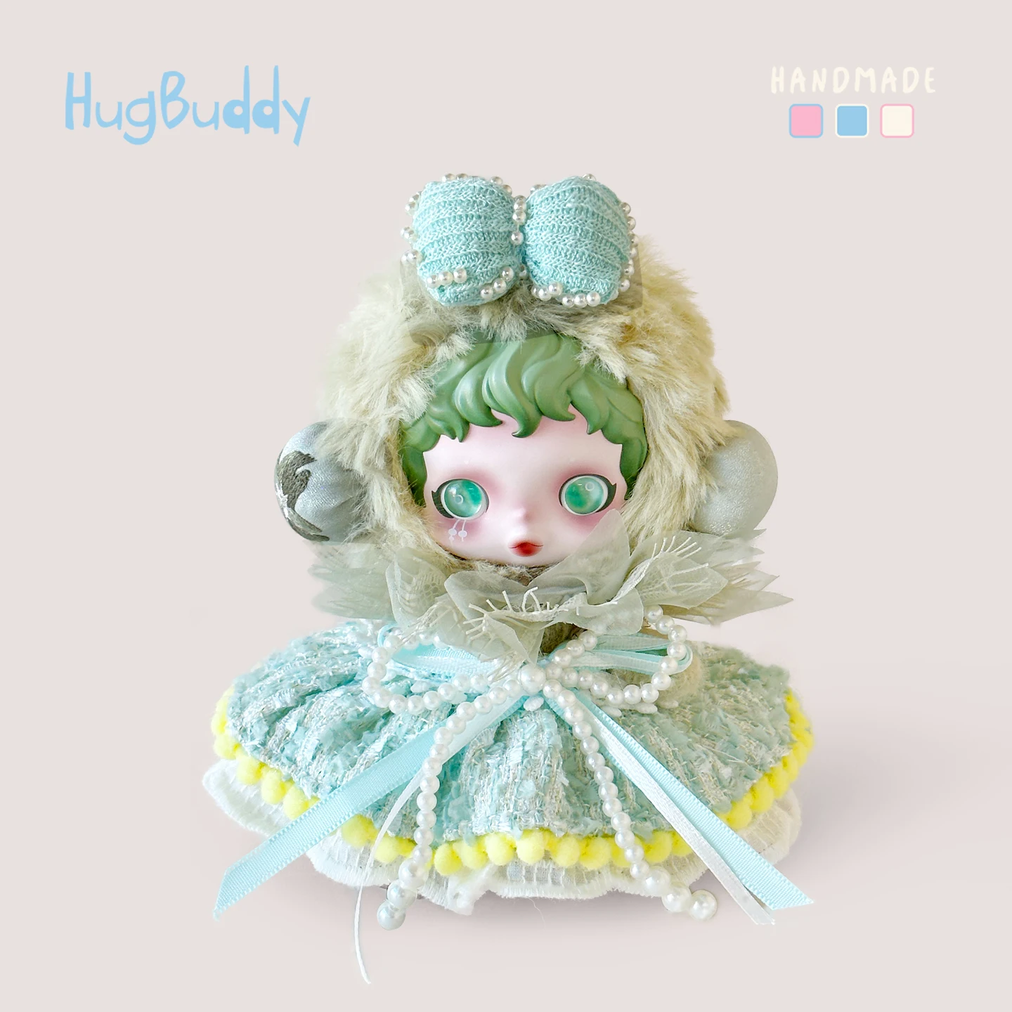 Prinsesstijl poppenkleding en hoofddekselset Kinderverkleedsetheaterkostuums Knuffelaccessoires voor creatief spelen