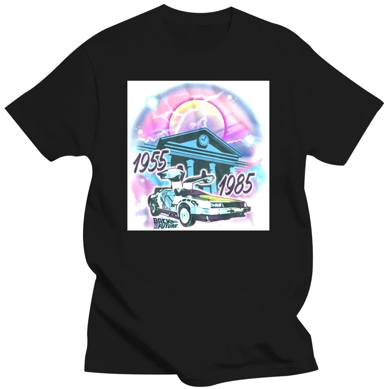 Back To The Future Movie 1955 - 1985 Airbrushed Adult T Shirt Cool Gift Personality Tee Shirt