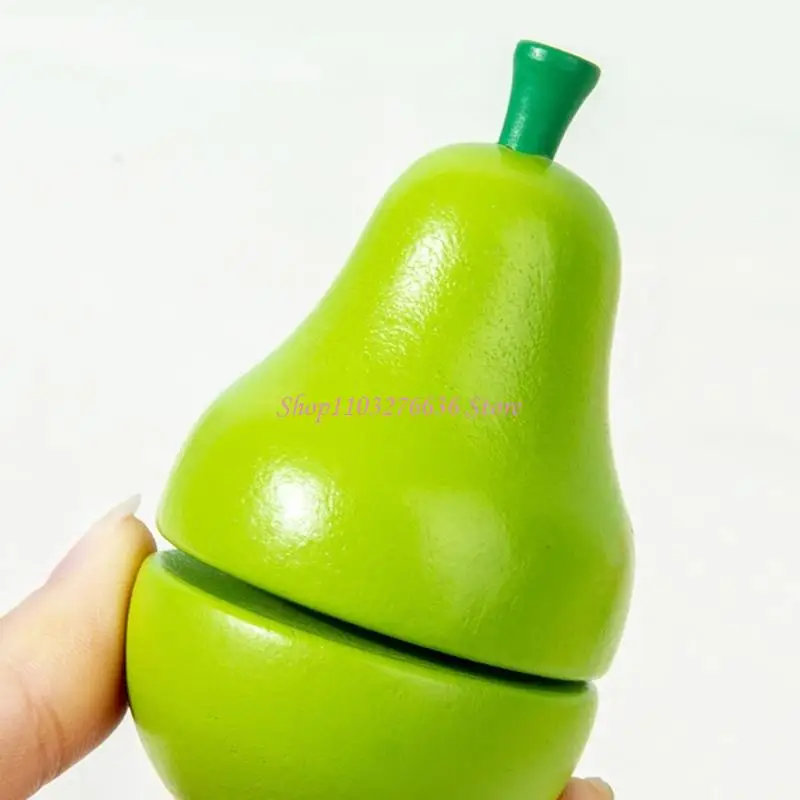 安全な木製ごっこ遊びフルーツ野菜カットおもちゃ、子供の早期発達のための教育学習玩具