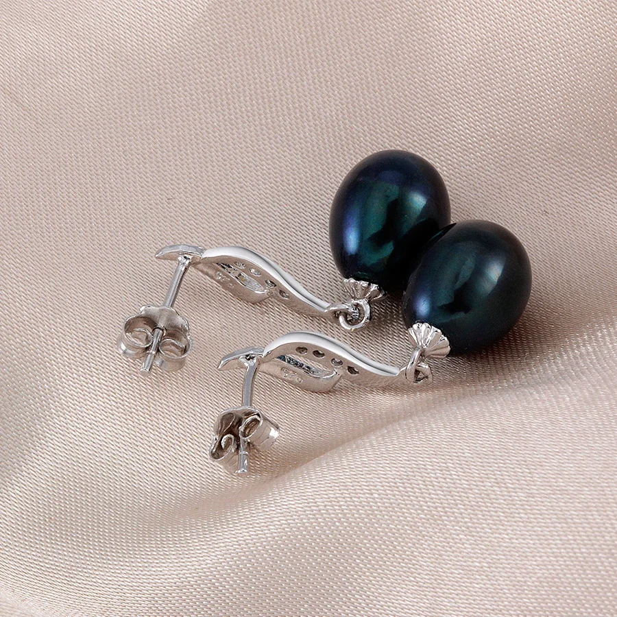 Natural Freshwater Pearl Drop Earrings  For Women 2020 New Fashion Silver 925 Pearl Jewelry High Luster