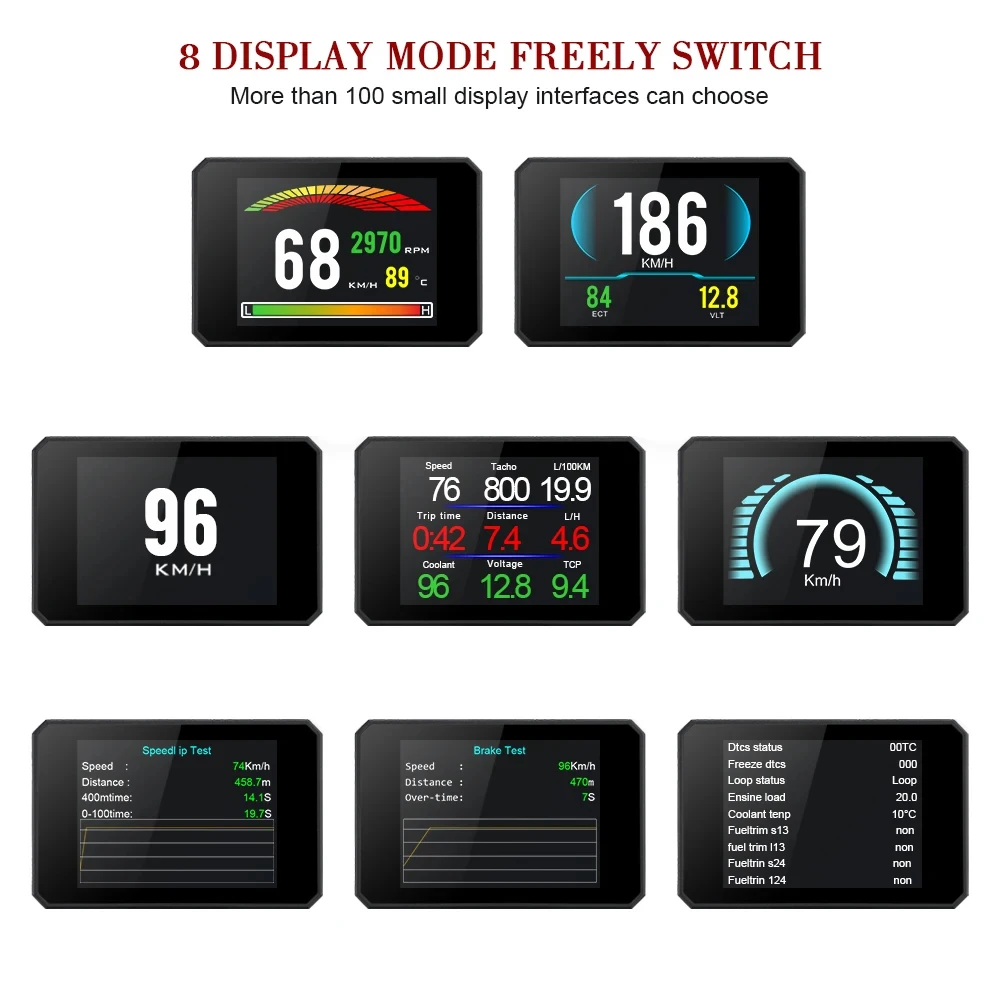 Диагностический инструмент для автомобиля HUD P16 OBD 2 проектор цифровой спидометр датчик скорости сигнализация безопасности расход топлива