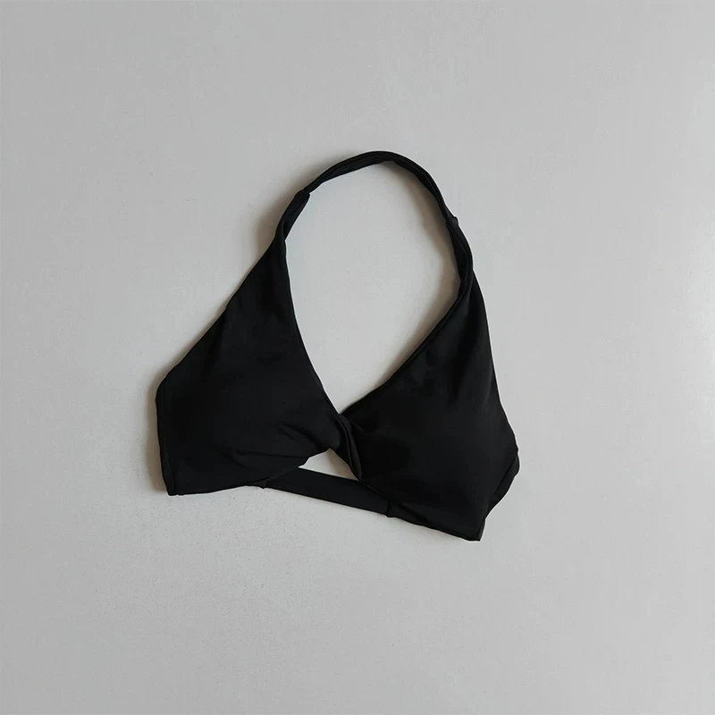 Sexy Neckband-BH, Neckholder-BH, Twist-Yoga-BH, Damen-Sport-BH, V-Ausschnitt, offener Rücken, gepolstertes Fitness-Top, Gym-Pilates-Top – Detail 9