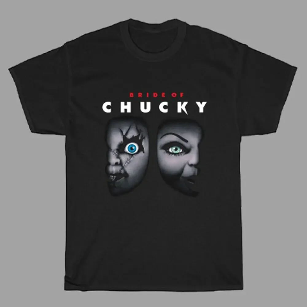 Bride of Chucky Movie Men's Black T Shirt Size S to 3XL