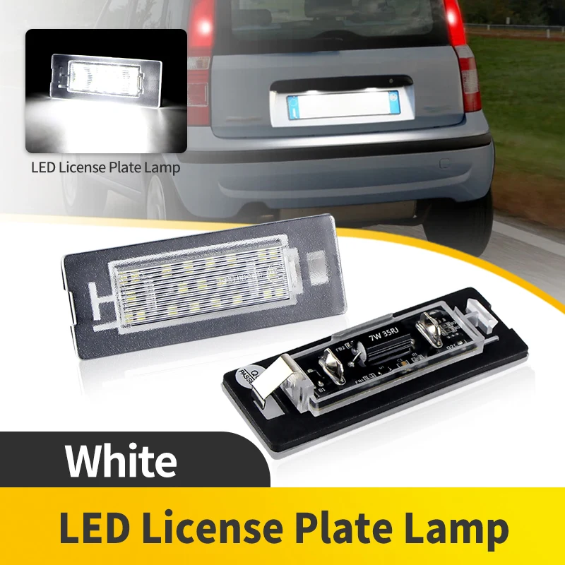 

2PC For Fiat Panda Mk3 (Type 169) 2003.09-2012.08 Mk4 (Type 312/319) 2011-up LED Rear License Plate Light Lamp 71734797 71771501
