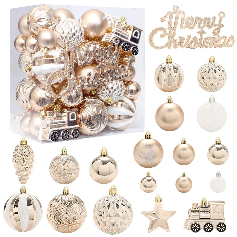 

65pcs Christmas Ball Xmas Tree Hanging Ornaments Merry Christmas Decoration For Home 2025 Noel Navidad Party Pendant Baubles