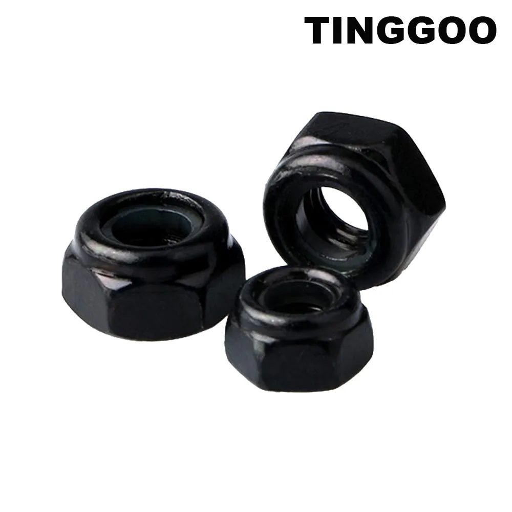 

2/10pcs DIN985 M2 M2.5 M3 M4 M5 M6 M8 M10 M12 Black 304 Stainless Steel Hexagonal Hex Self-locking Locknut Nylon Insert Lock Nut