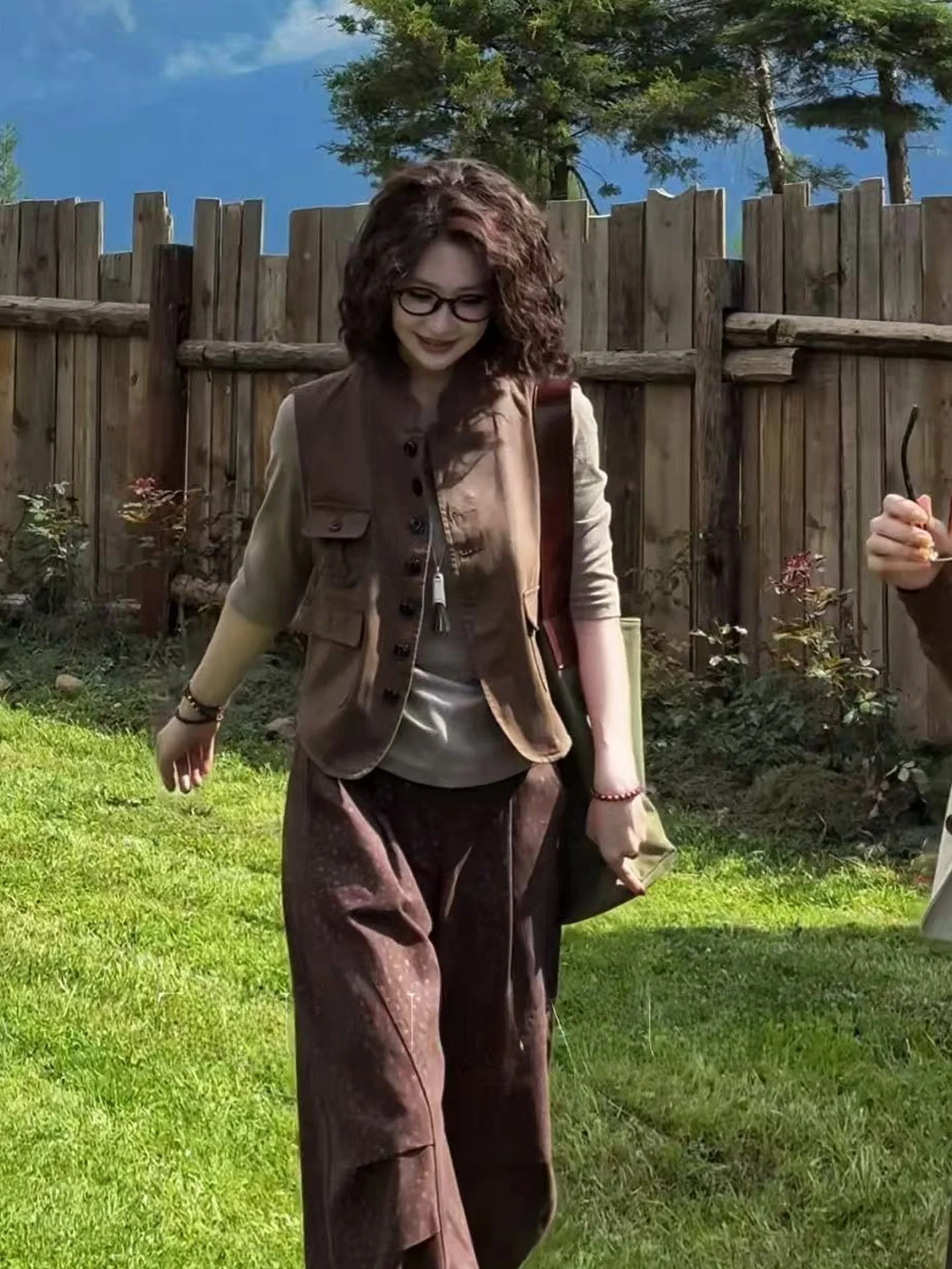 

Модный свободный женский жилет-топ в стиле ретро, комфортный, в европейском стиле, от высококачественного бренда, для повседневной носки, в корейском стиле