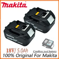 18V 5.0Ah Makita Original With LED lithium ion replacement LXT BL1860B BL1860 BL1850 Makita rechargeable power tool battery 5000