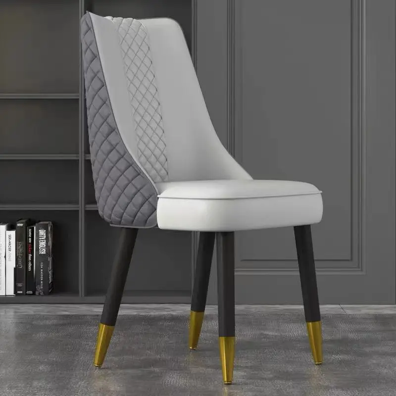 Modern Light Luxury Dining Chair Upholstered Back Chair for Home Kitchen