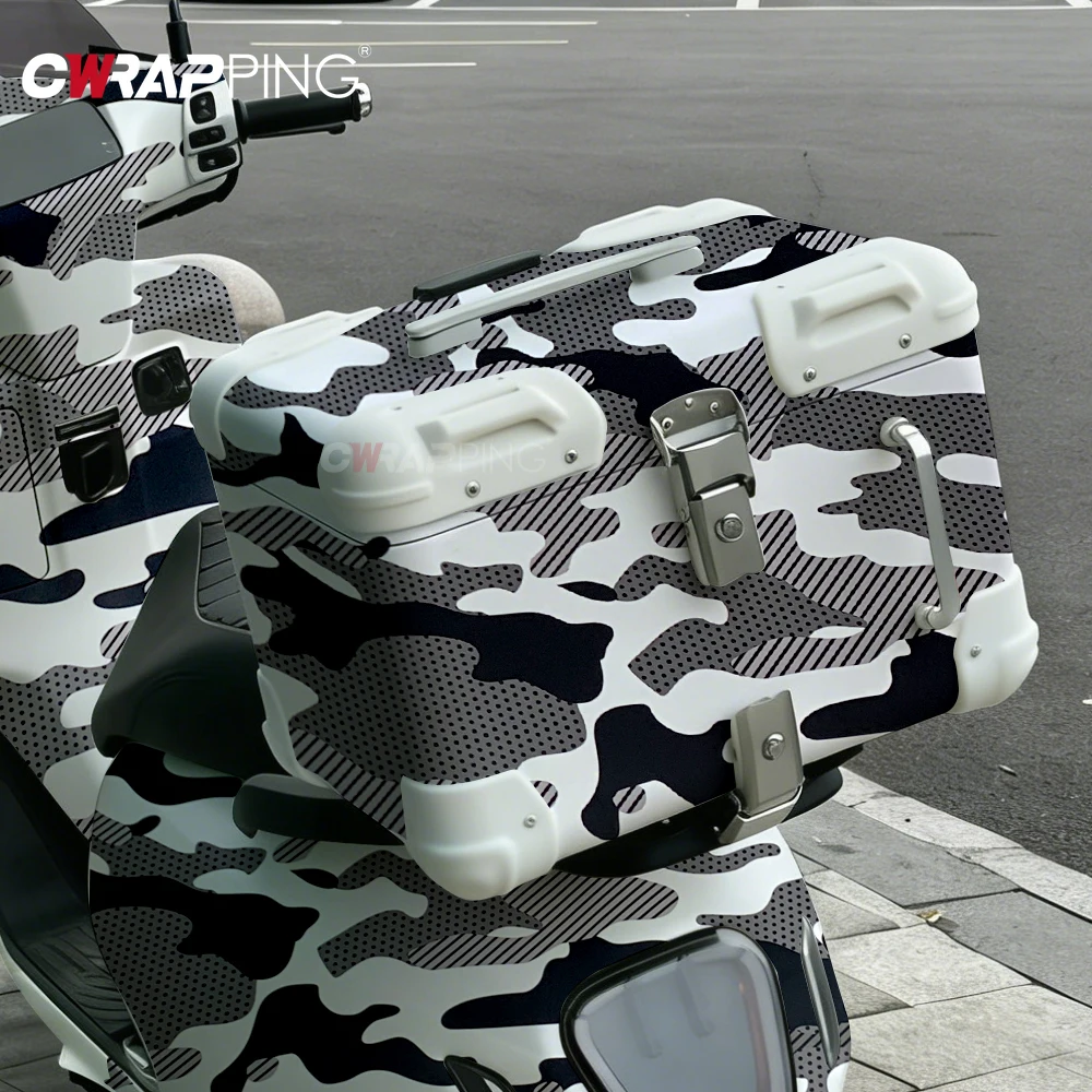 Camo Car Wrap Black Automotive Vinyl Paper for Car Jeep Off-Road Camouflage Film Auto Outdoor Accessories Motorcycles Sticker