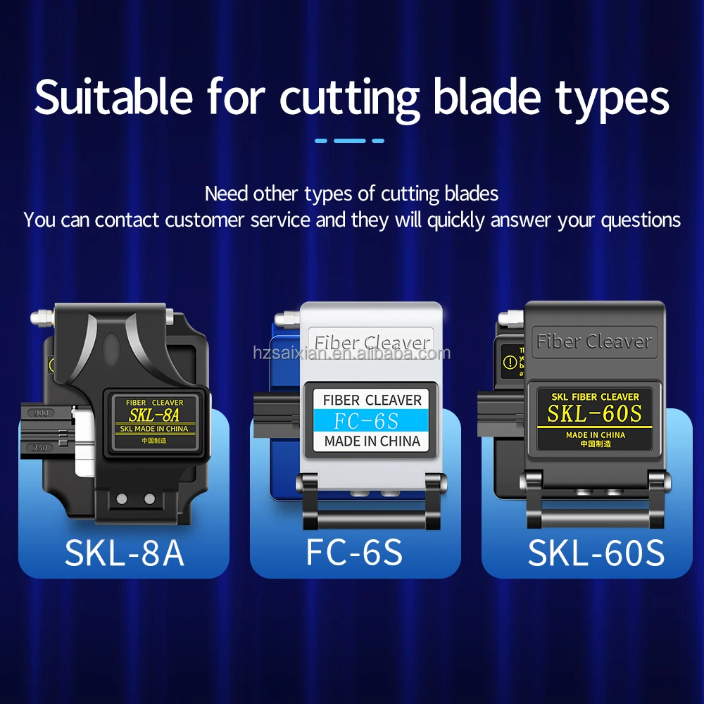 SAIVXIANFC-6S AUA-60STungsten Steel Optical Fiber Cutting Knife 12 Cutting End Face for FTTH Network Fiber Optic Cleaver