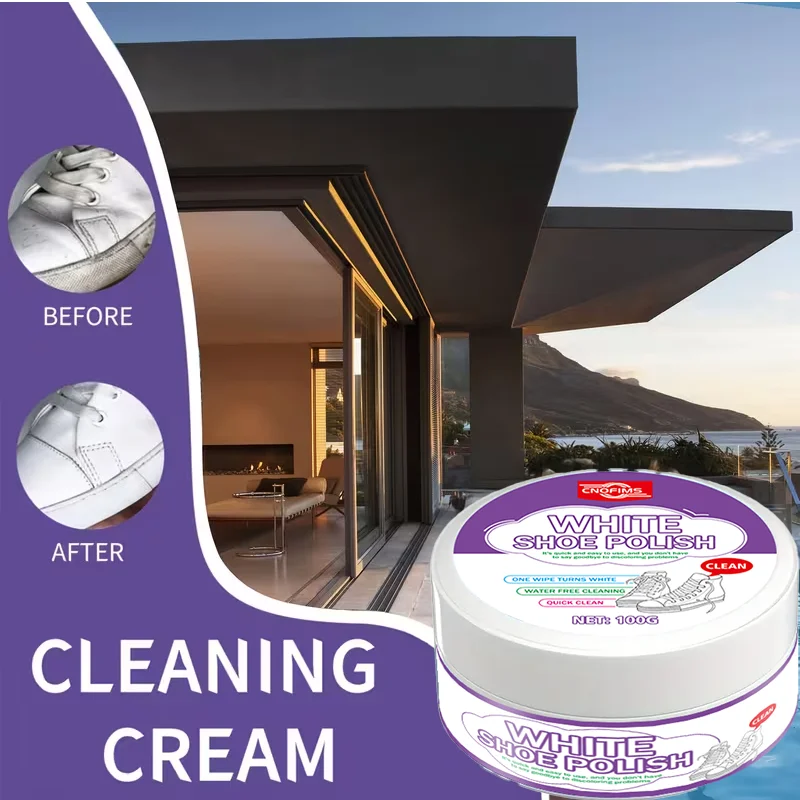 

Multi-Purpose Shoe Cleaner Gel (Sponge-Included): Instant Whitening，Stain Removal – Sneakers/Car Interiors