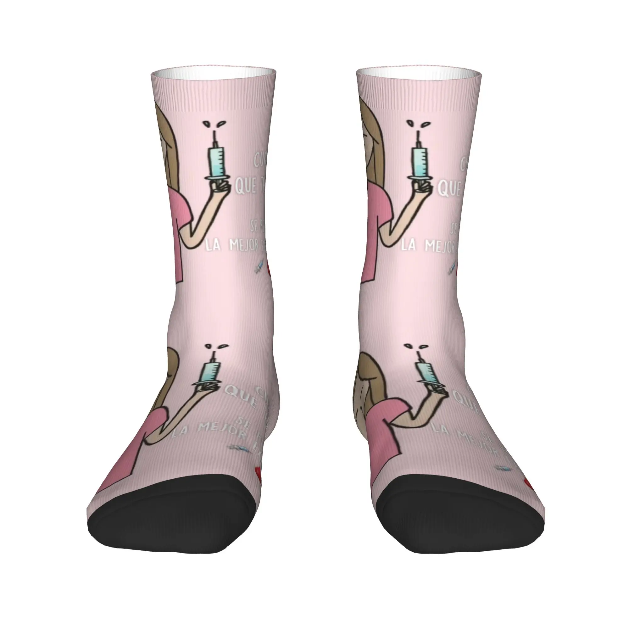 

Cute Be Careful It Pricked You Socks Warm 3D Print Doctor Nurse Medical Medicine Enfermera En Apuros Basketball Sports Socks