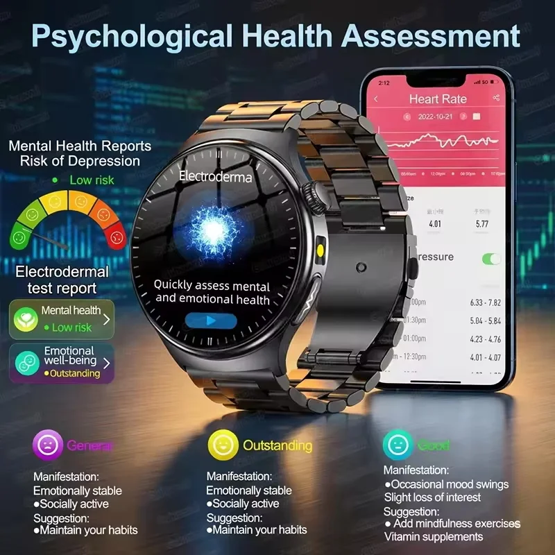 2026 Fashion New Nursing Level Health Smart Watch Men ECG Laser Monitor Uric Acid Blood Fat Blood Pressure HD Call Smart Watches