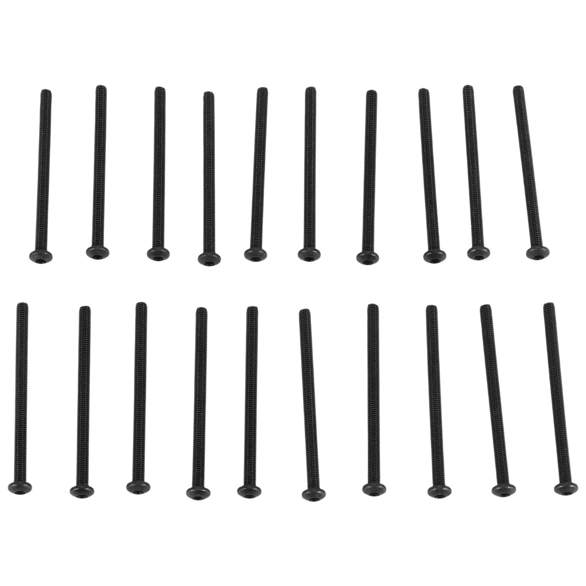 A24P M3 x 45 мм, винты с шестигранной головкой из легированной стали, черные, 20 шт.