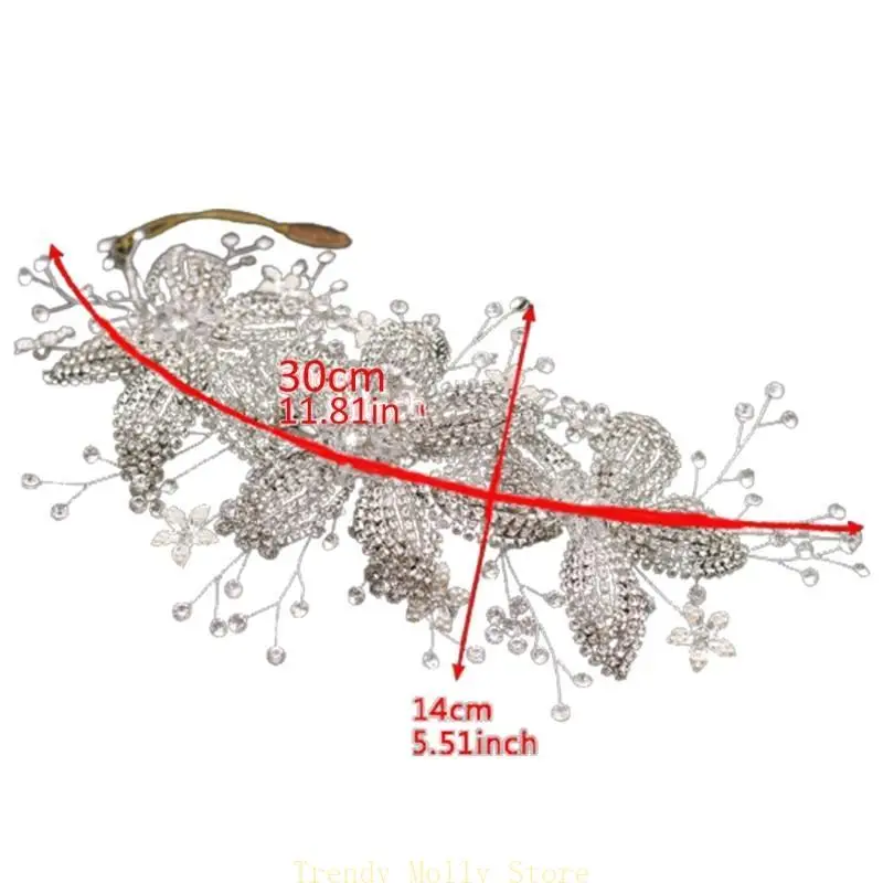 Coroa noiva N5KB para shinestone Hair Jewelry Hair Acessórios cabelo
