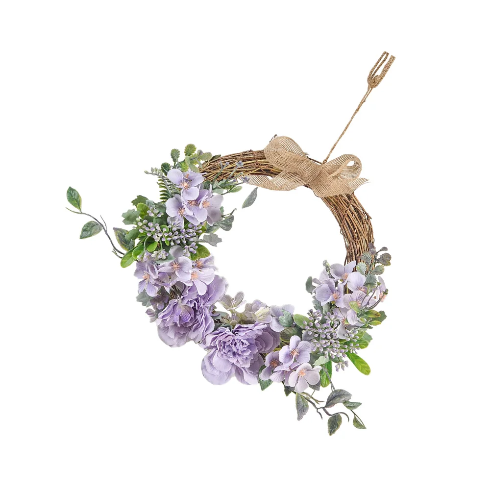 

Artificial Silk Flower Wreath Decorative Garland for Door Bedroom Party Valentine Lightweight Portable Long Lasting Safe