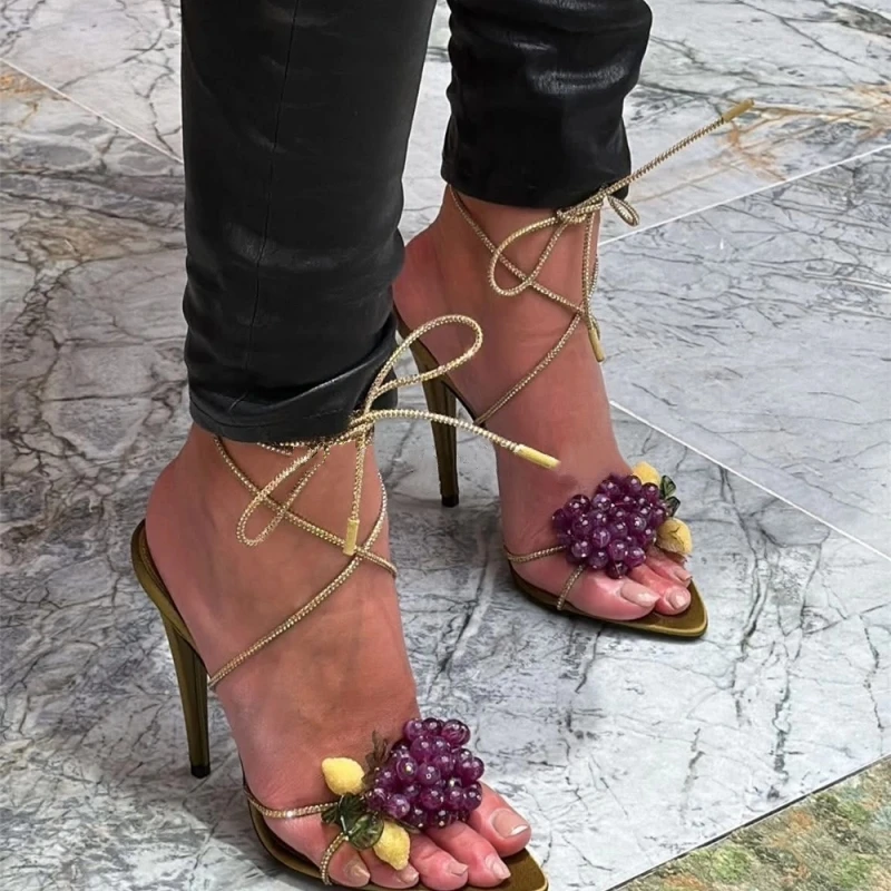 Fruits Beaded Pendant Cross St – Rhinestone Sandal Women recenzja i cena