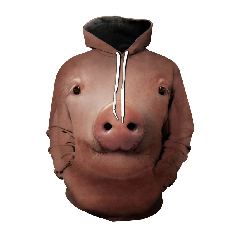 Neue Mode Hoodies 3D-Druck Kawaii Tiere Enten Schwein Männer Frauen Unisex Hoodie lässig Overs ize Pullover Mode Kinder Sweatshirt