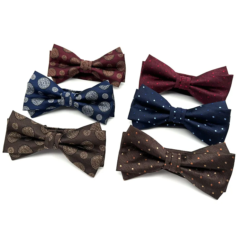 MUGIVALA New Pattern Bow Tie Male Wedding Groom Suit Dress Accessories Leaves Flowers Polka Dot Literary Fan Bow