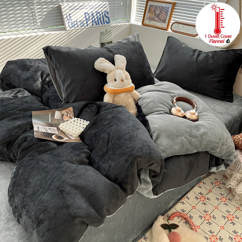 

Приятный для всей семьи фланелевой пододеяльник, 1 шт., ультра-мягкий нечеткий плюшевый теплый дышащий нетканый пододеяльник, удобный чехол