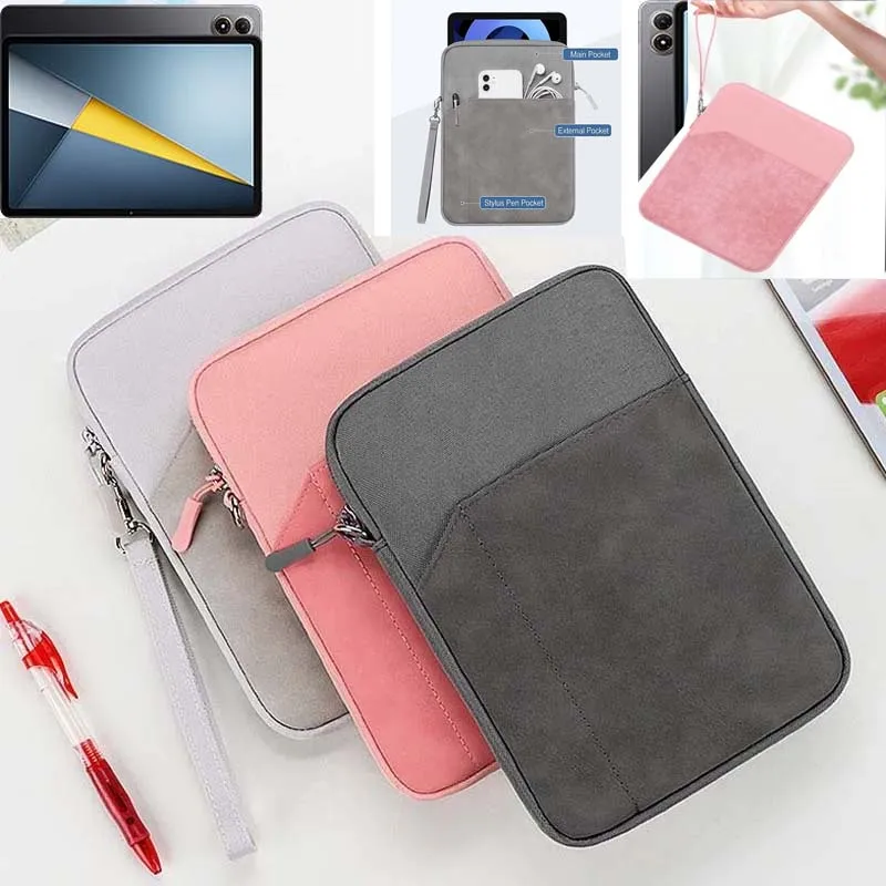 

Сумка для переноски планшета Xiaomi Pad 8 Pro Pad 7 Pro 11 дюймов, ремешок с накладным карманом на молнии, водонепроницаемый чехол с защитой от падения, бампер