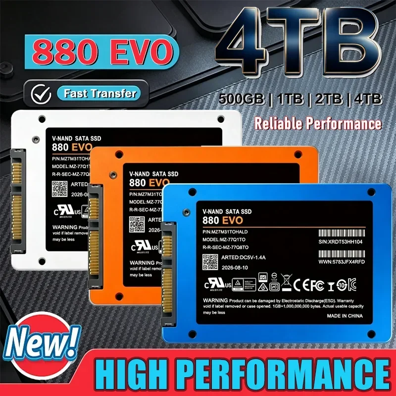 2.5 Inch SATA3 SSD Original 4TB Internal Solid State Drive High Speed 3D NAND Storage Disk For Desktop PC Laptop Microcomputer