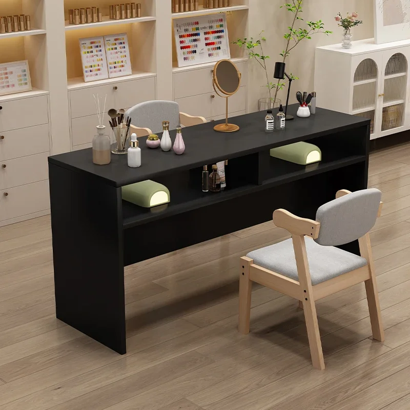 Simple Easy Clean Manicure Table Drawer Designer Salon White Nail Desk Reception High Quality Tavolo Per Unghie Salon Furniture