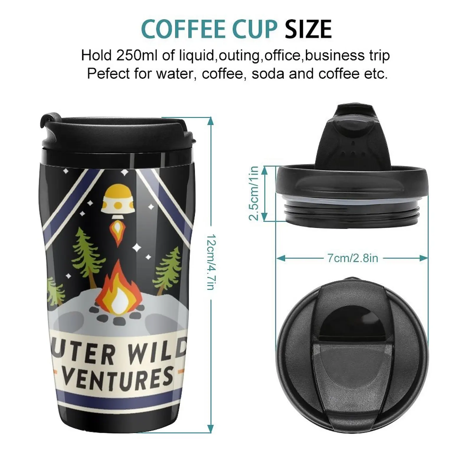 New Outer Wilds Ventures Patch Travel Coffee Mug Custom Mug Cup Coffee Espresso Shot Coffee Accessories