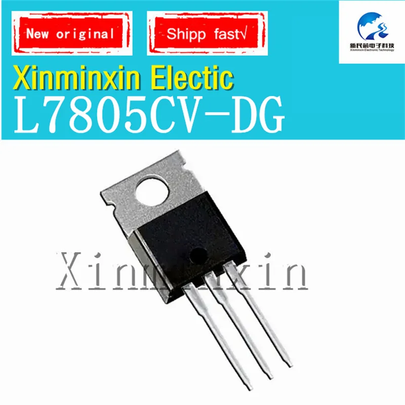 10-100PCS/LOT L7805CV-DG L7805CV TO220 voltage regulator 5.0V /1.5A  IC Chip New  Original In Stock