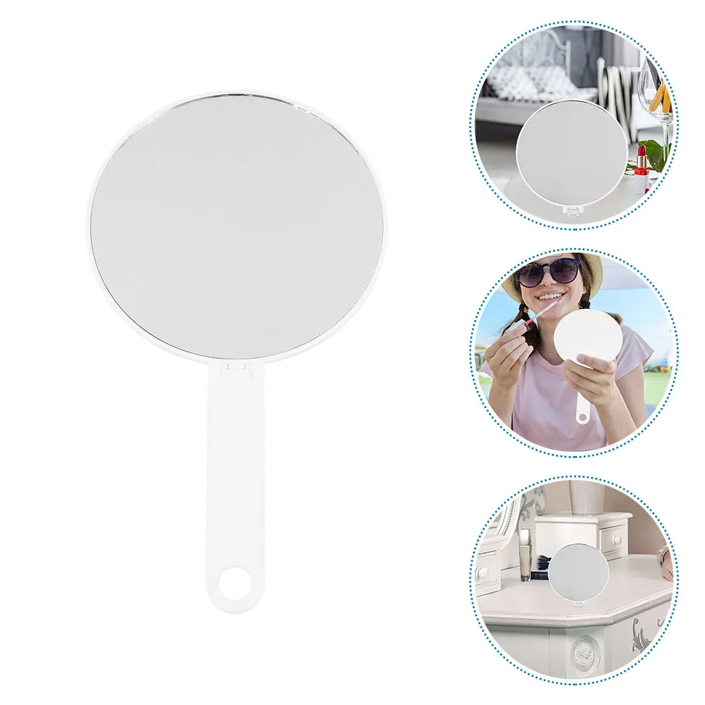 Miroir de maquillage pliable de bureau en plastique, Base Stable Portable haute définition, petite taille, parfait pour le maquillage quotidien et les cadeaux, vanité