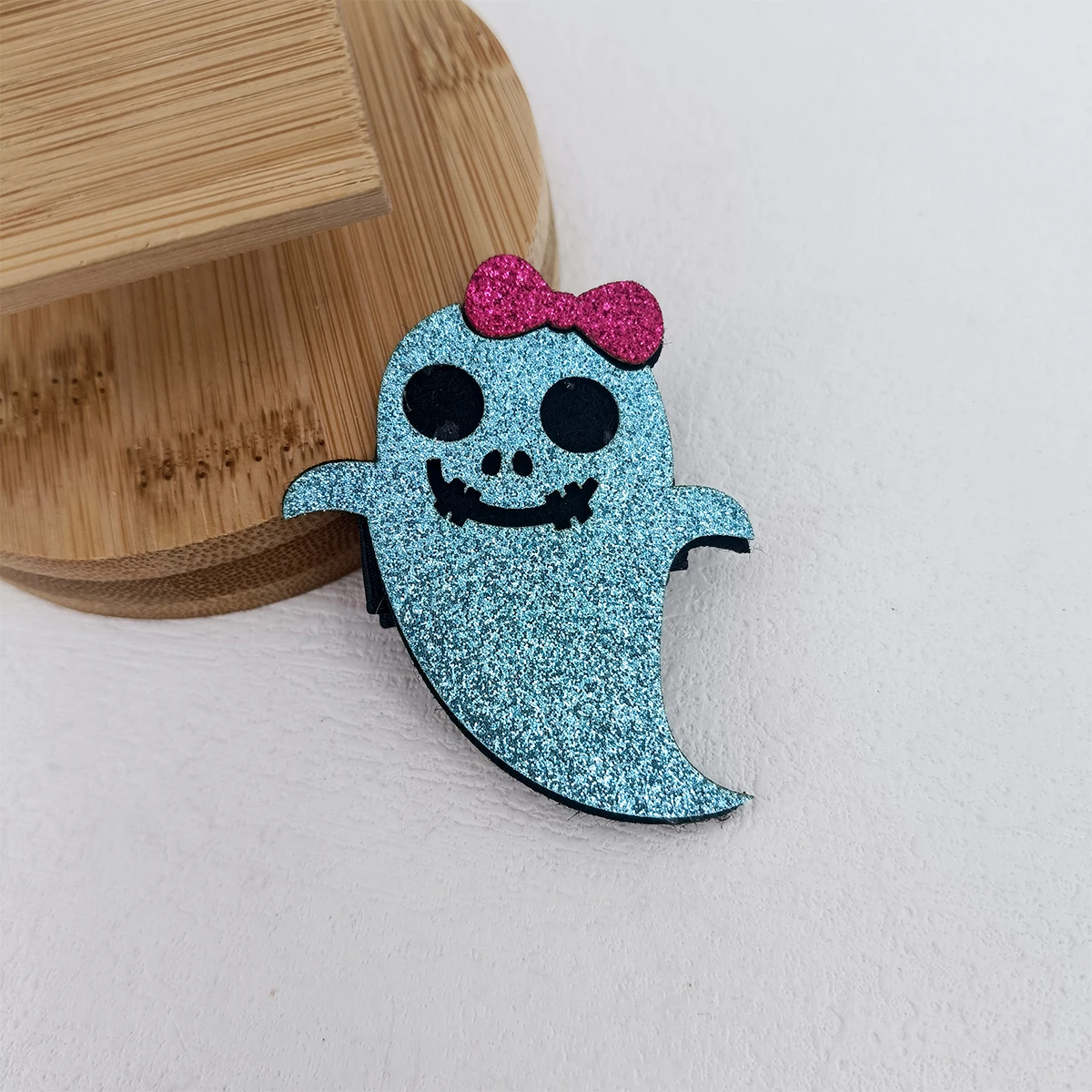 Neue Halloween Filz Stoff Bunte Glitter Cartoon Schädel Kopf Fledermaus Spinne Kürbis Haarnadeln Haar Clips Halloween Liefert Kopfbedeckungen – Detail 7
