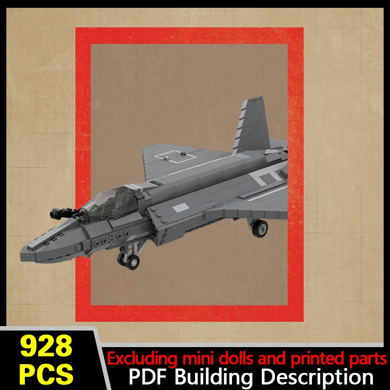 Multirole Fighter Jet Model MOC Building Bricks War Equipment Modular Technology Gifts Holiday Assemble Children Toys Suit