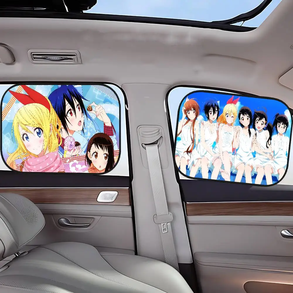 

N-Nisekoi аниме автомобильные солнцезащитные чехлы универсальные автомобильные занавески автомобильные солнцезащитные козырьки для окон аксессуары