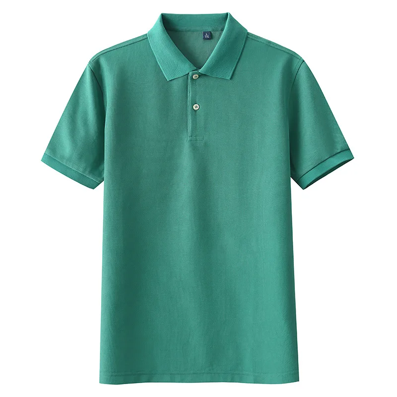 Summer Mens Polo Shirts Cotton Breathable Solid Casual Simple Slim Short Sleeve Workwear Tops Fashion Unisex Sports Golf Blouses