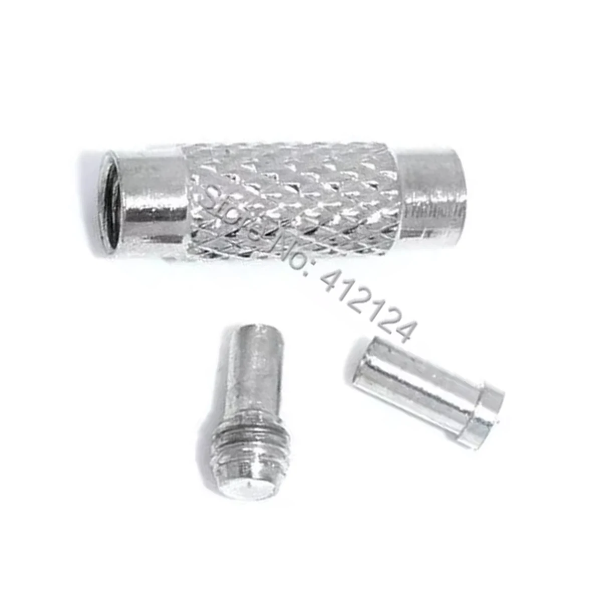 150 Sets Screw End Tip Caps Fit 1mm Bubble Gum Chokers Necklaces Copper Silver Tone 13mm