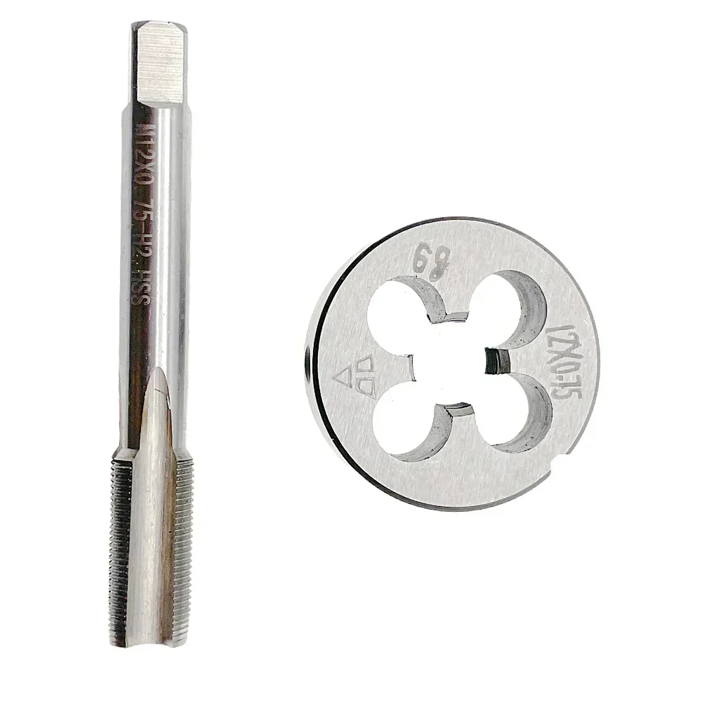 Right Hand M12x0.75 Metric Tap and Die Set  M12x0.75 RH Threading Tool
