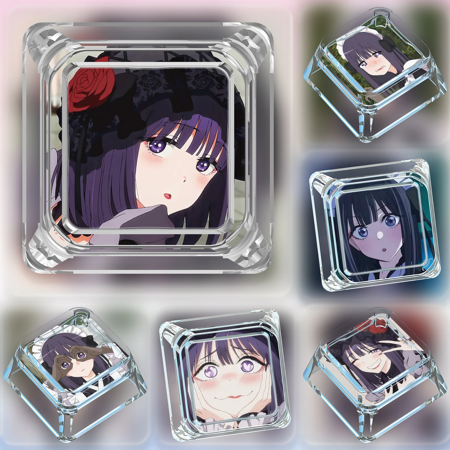 

16 Models Diy Kitagawa Marin Cute Mechanical Keyboard Keycap Transparent Light-Transmitting Mechanical Keycaps Gift Toys
