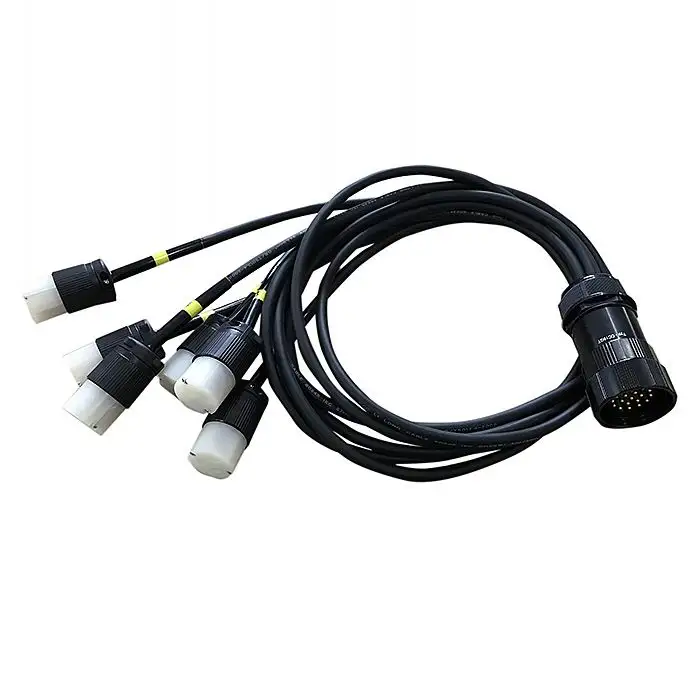 Fan out cable with 19pin socapex male/female head to 6 units Edison 15A/20A male/female connectors power cable