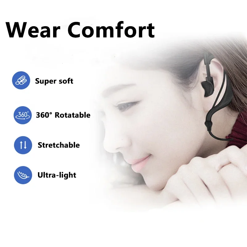 Earpiece Walkie Talkie Nylon Braided Headphone PTT 2-Pin/1-Pin Port Headset For Kenwood Motorola Radio Baofeng Quansheng Radios