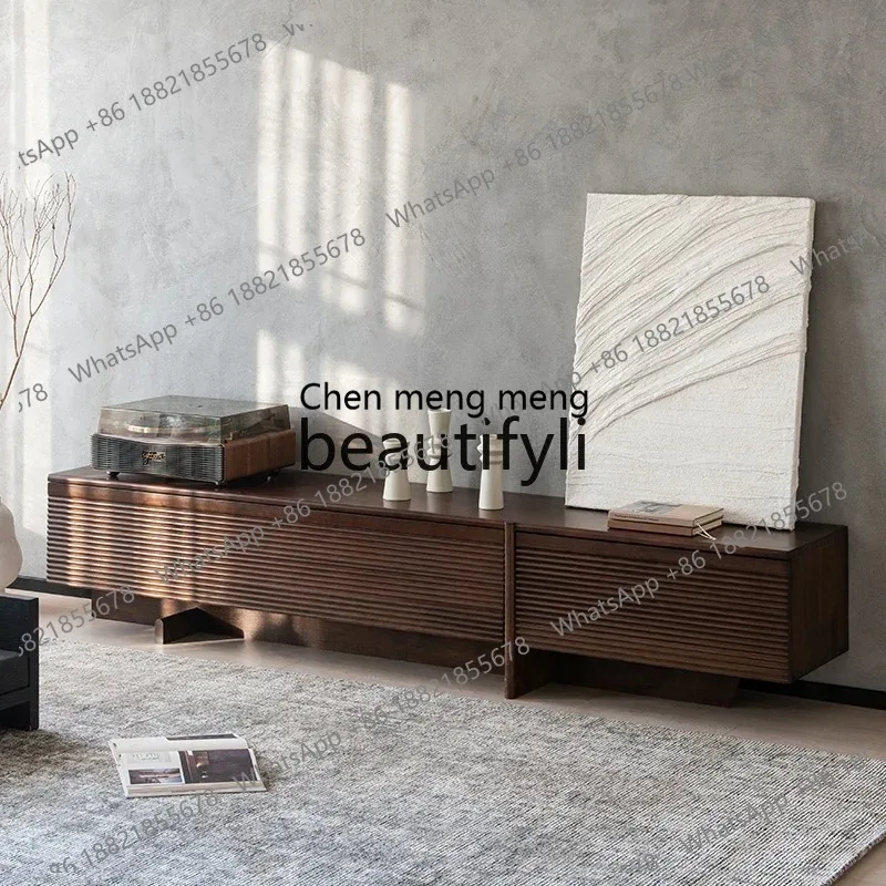 ss26 S26 North American black beard floor solid wood TV cabinet modern simple living room home light luxury high-end furniture