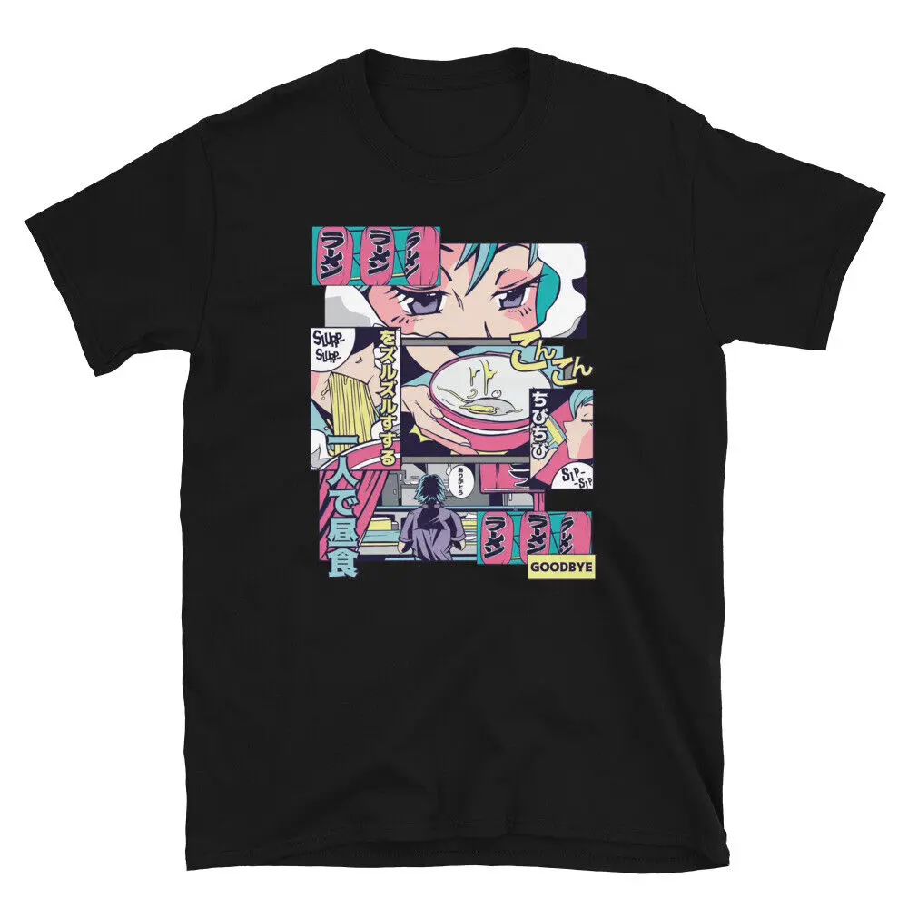 Romantic Anime Romance Ramen Noodle Comic Book Style T-Shirt