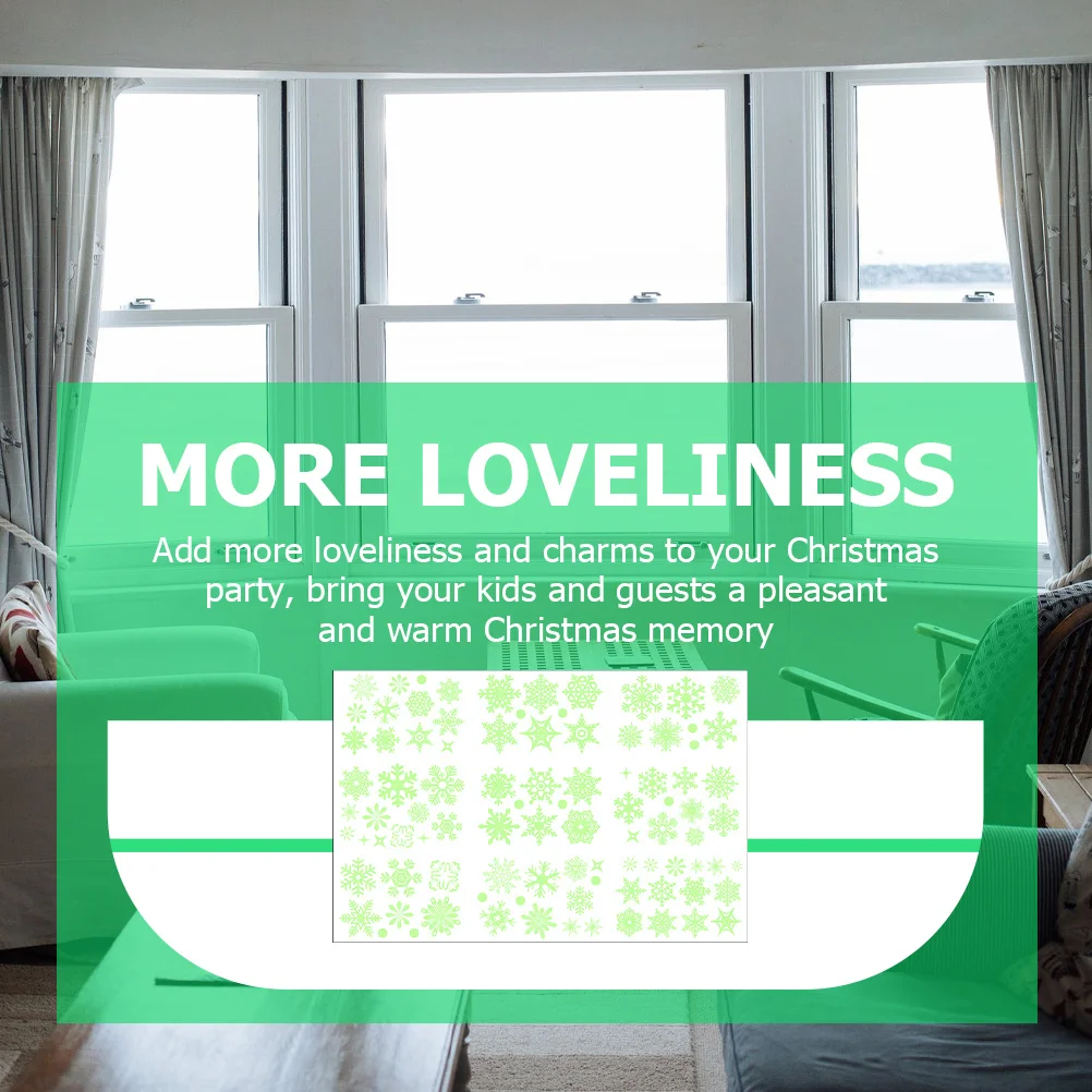 

9 Sheets Xmas Snowflake Decals Christmas Window Stickers Excellent Gifts for Friends Classmates Families Xmas Snowflake Stickers