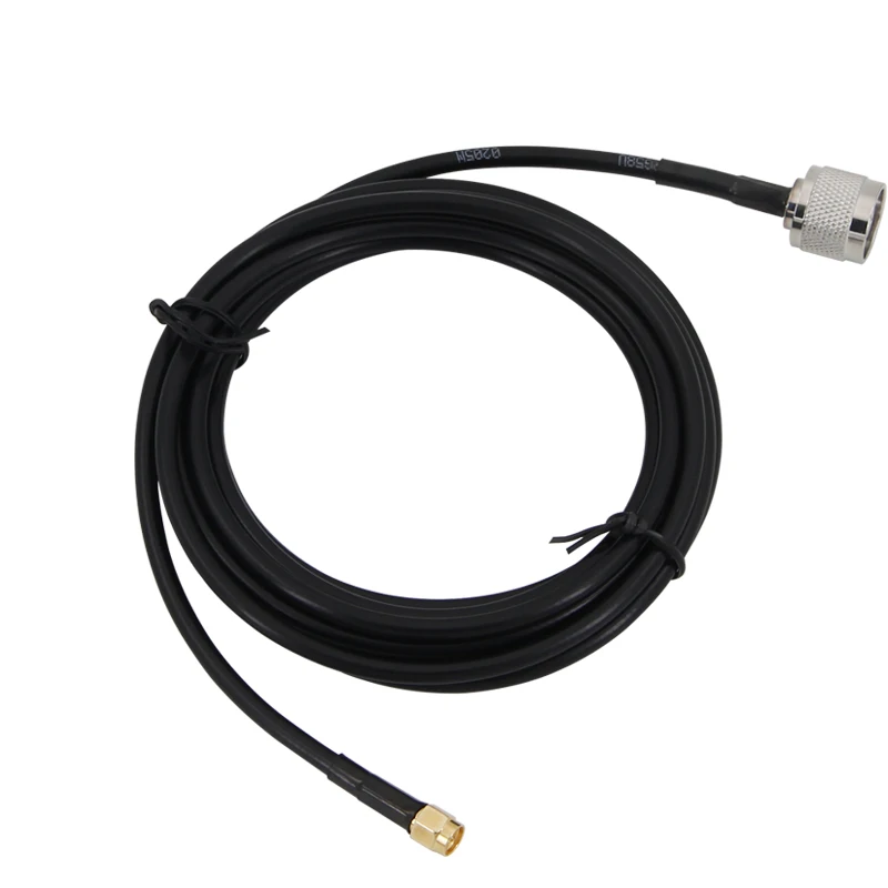 Cable de RG-58U 50-3D, enrutador de alambre de cobre puro, extensión de antena WiFi, SMA, cabeza macho N, puente macho, adaptador de antena de barril de fibra de vidrio