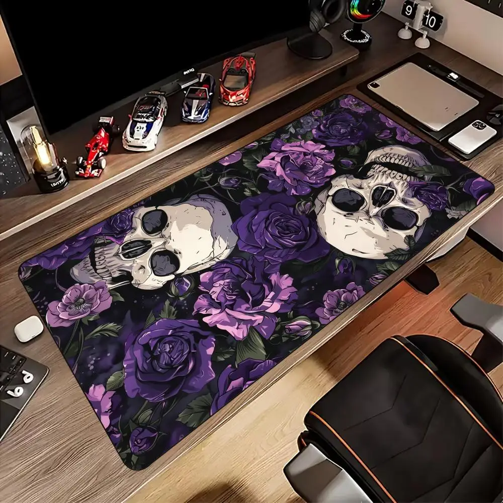 

Gothic-style artistic skull Mouse Pad non-Slip rubber base Desk Mat with Stitched Edges pc accessories Gaming mat Extended pad