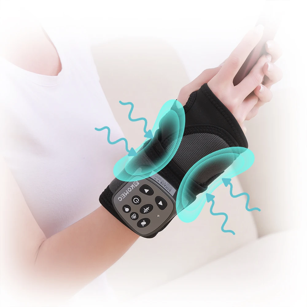 Elektrisch Handmassageapparaat 3 In 1 Multifunctioneel Polsgewricht Trillingsbandje Kneedverwarming Heet Aircomprime Instrument