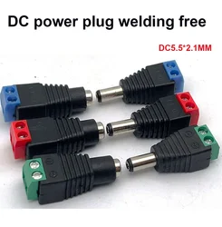 5/10Pcs DC Power Male Female Plug Jack Connector Adapter 5.5 x 2.1mm For 3528 5050 LED Strip Light Camera