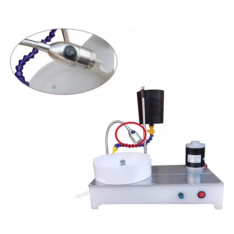 Desktop Gemstone Grinding & Faceting Machine - 2800RPM 120W Jewelry Polisher Lapidary Flat Grinder for Gem & Jewelry Making