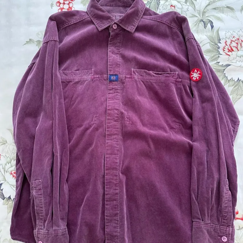 

Японская уличная куртка из вельвета в стиле ретро, с эффектом потертости, CAVEMPT, для мужчин и женщин, с вышитым логотипом, карманами, повседневная, свободного кроя, CE Tops